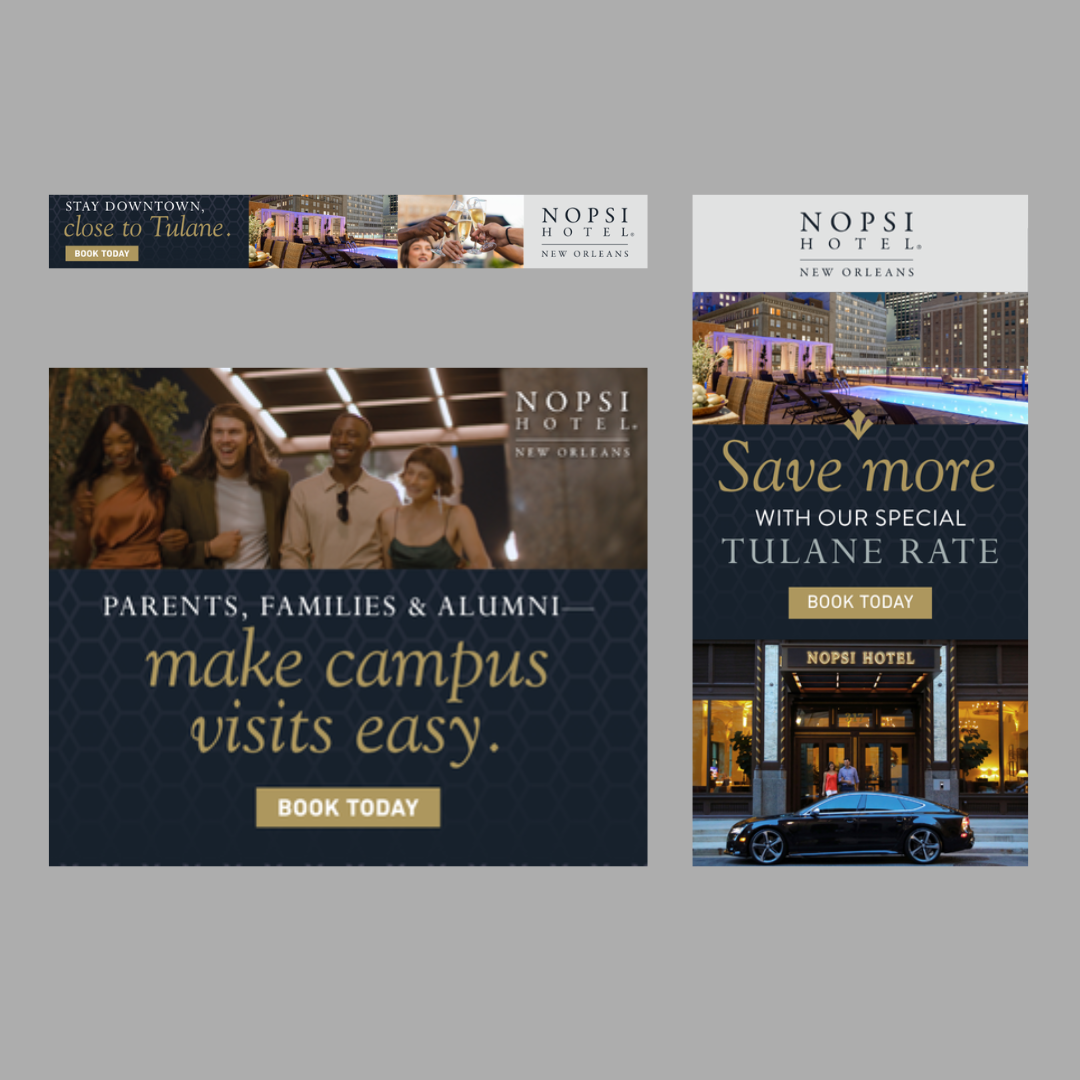 Hotel digital ad graphics
