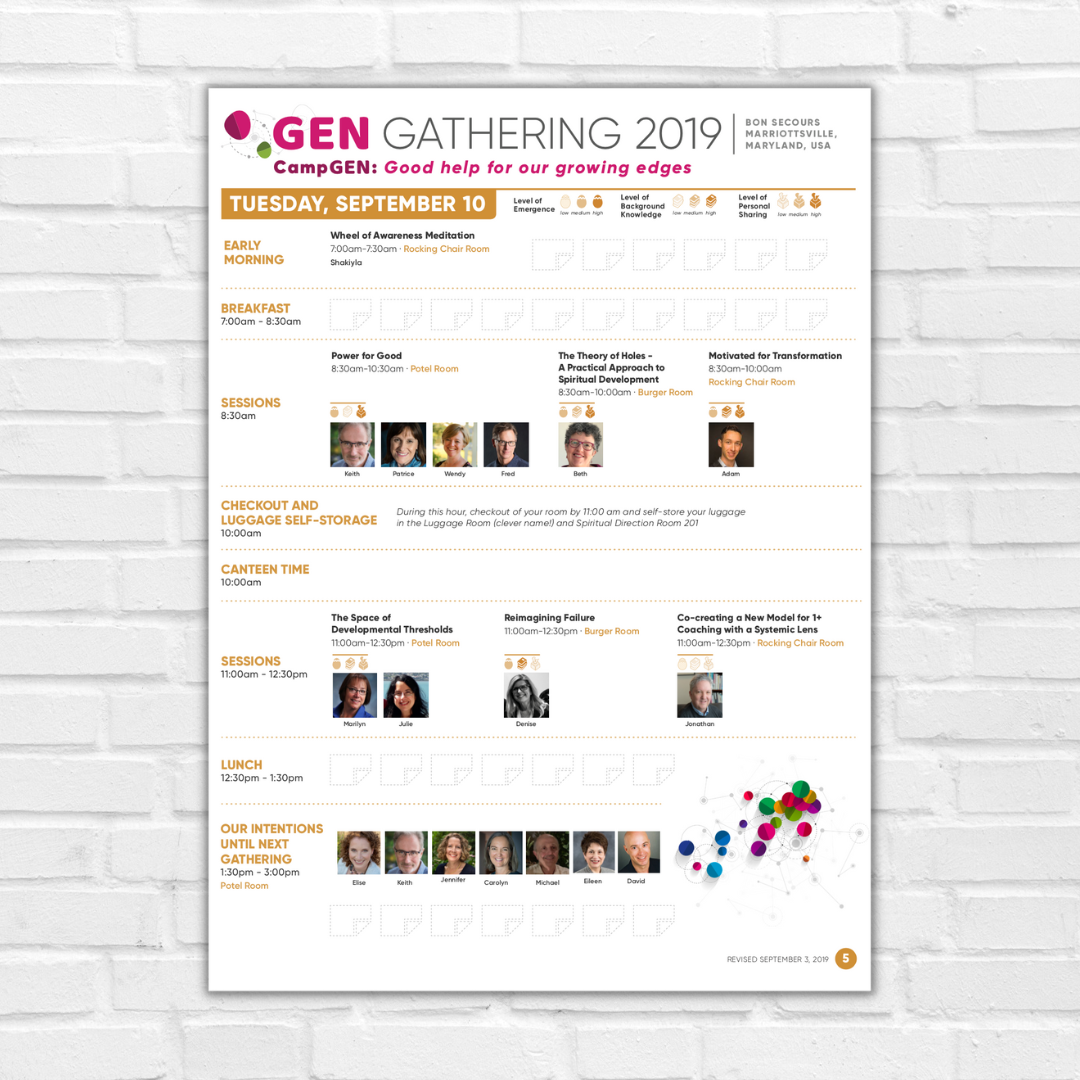 Event schedule poster