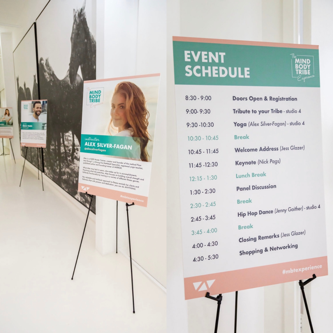 Event schedule sign