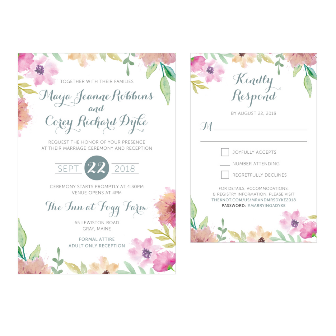 Wedding invitation and stationary