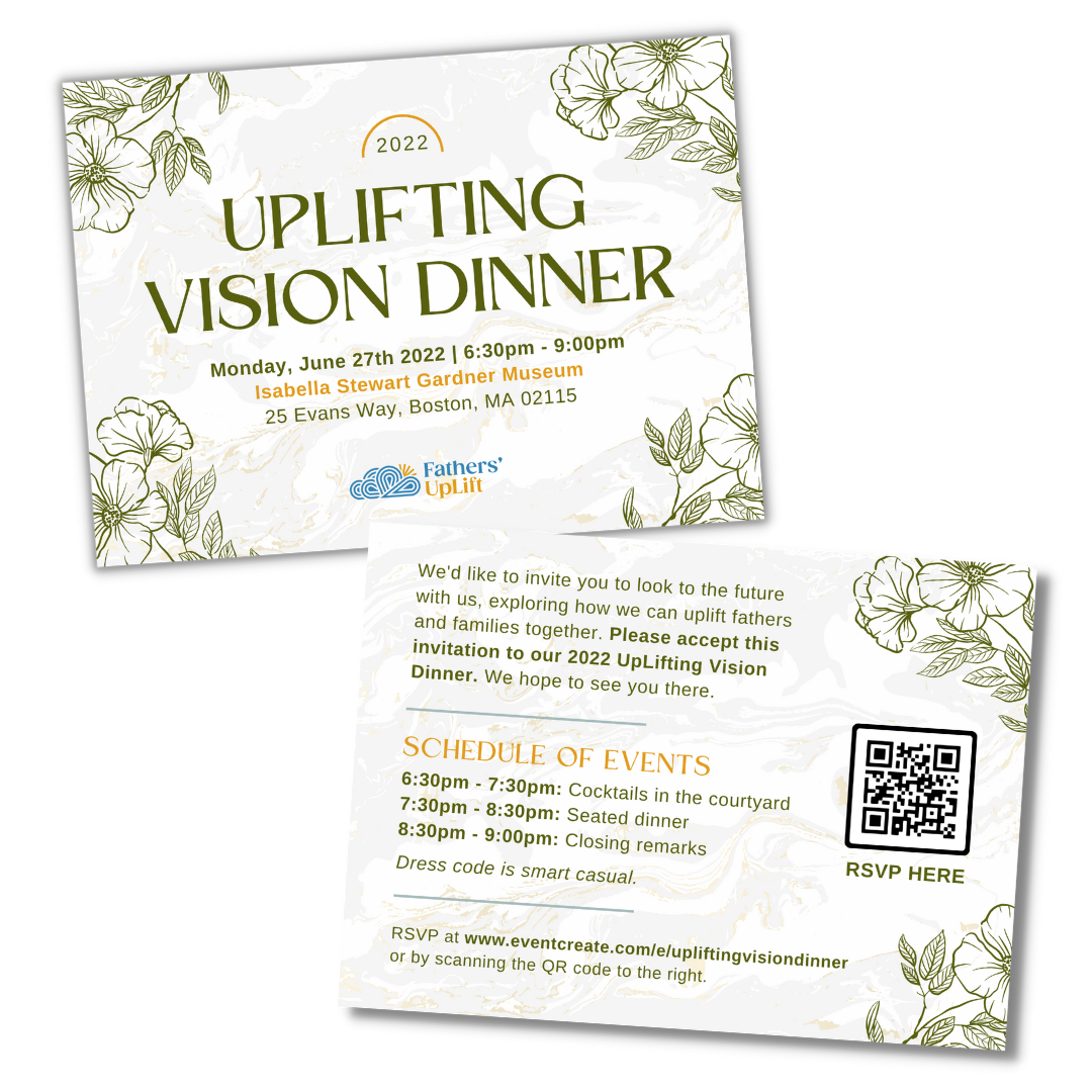 Fathers' UpLift event invitation design