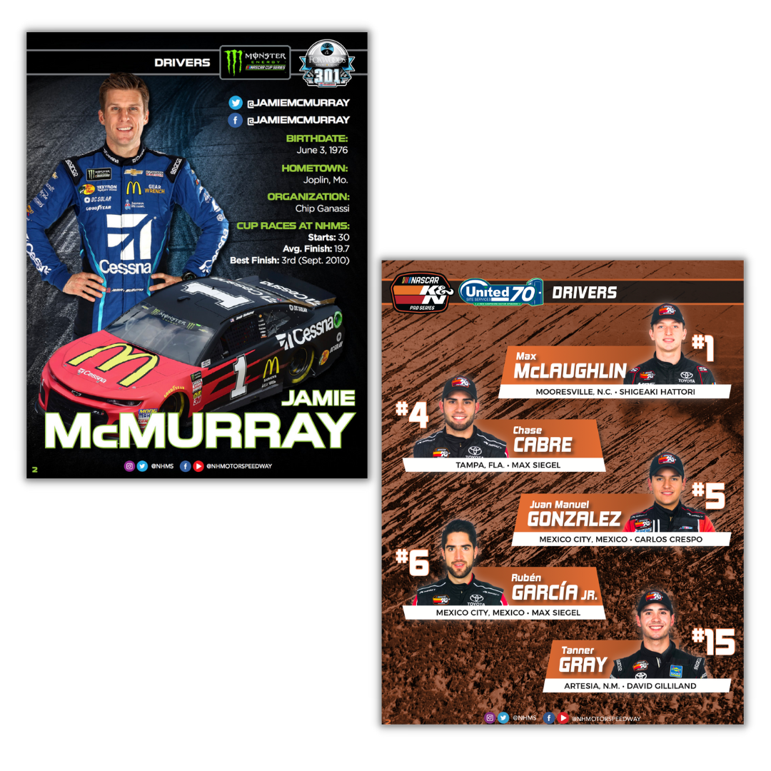 New Hampshire Motor Speedway booklet design