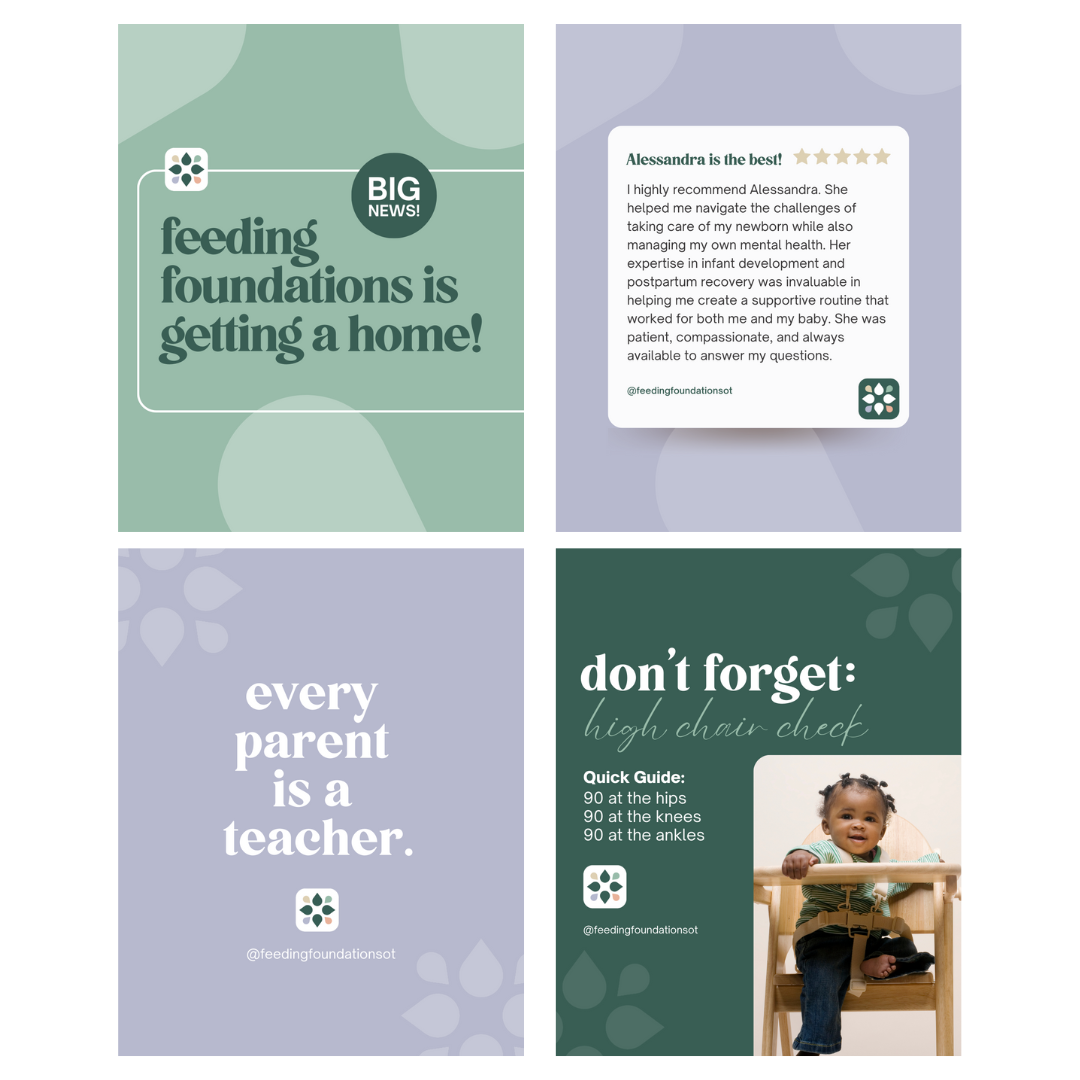 Feeding Foundations Canva Instagram templates