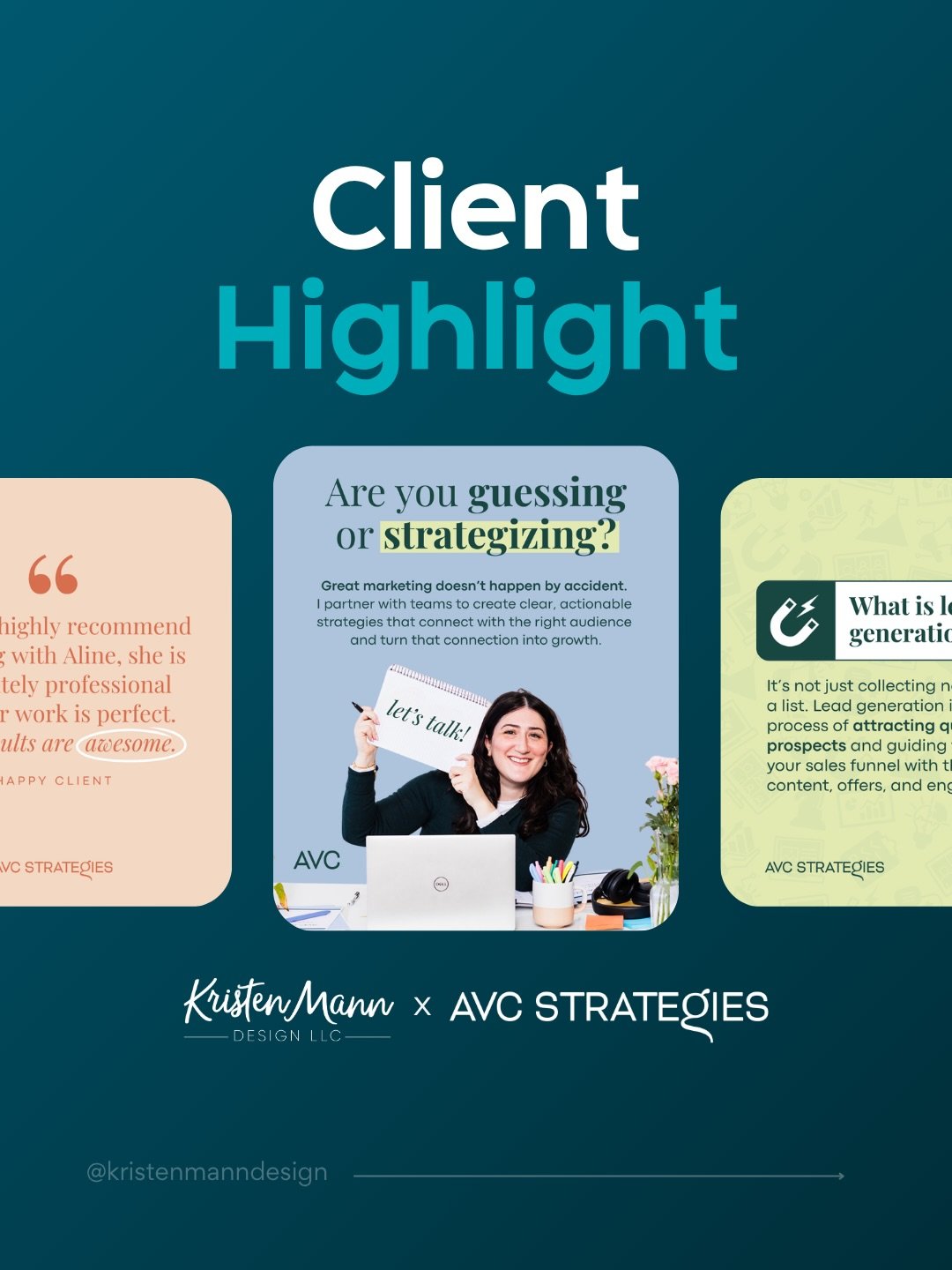 Excited to share my collaboration with&nbsp;@avcstrategies ✨&nbsp;

AVC Strategies&nbsp;provides marketing leadership for teams tired of scattered efforts and strategies that never get executed. Owner, Aline, helps clients with Marketing Strategy and