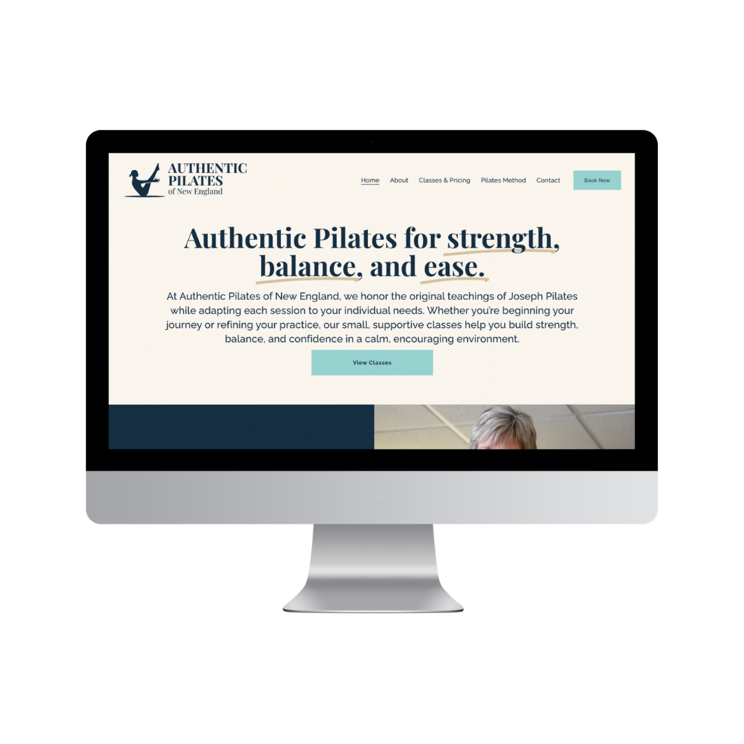 Authentic Pilates of New England Squarespace website