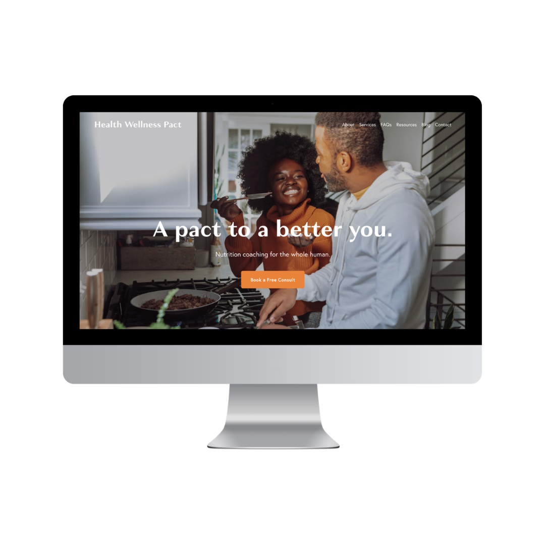 Health Wellness Pact Squarespace website