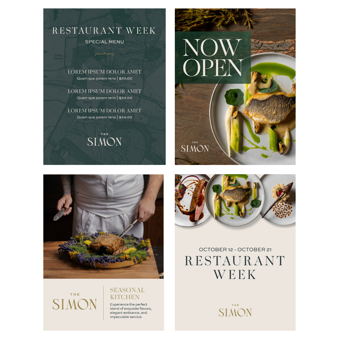 The Simon Hotel Social Media graphics