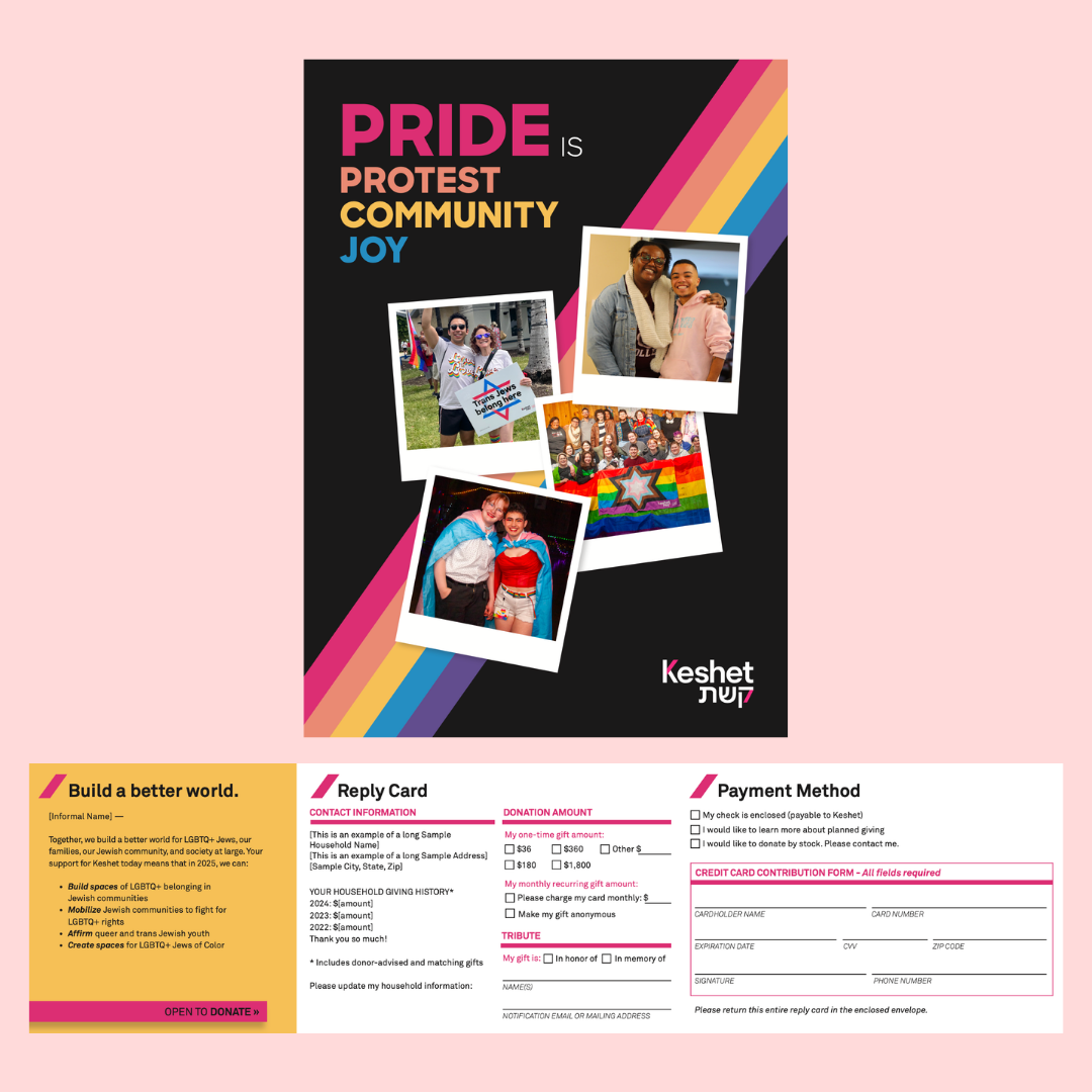 Keshet Boston PRIDE mailers