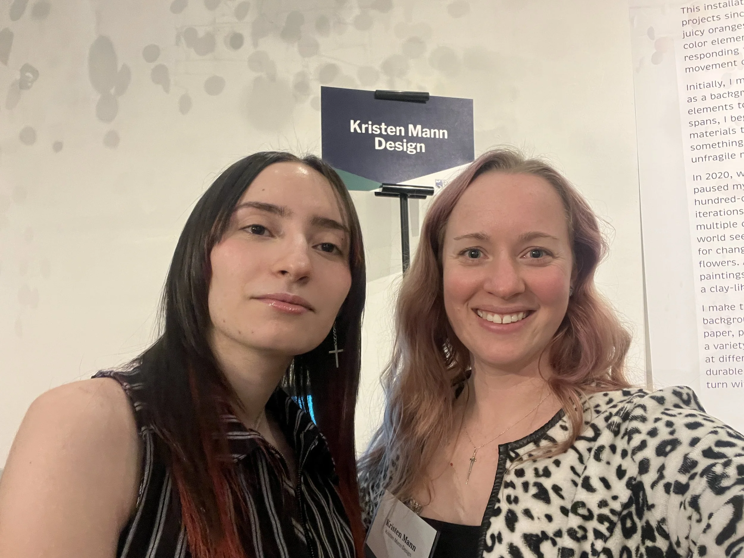 Kristen with intern Alana at Endicott College internship fair