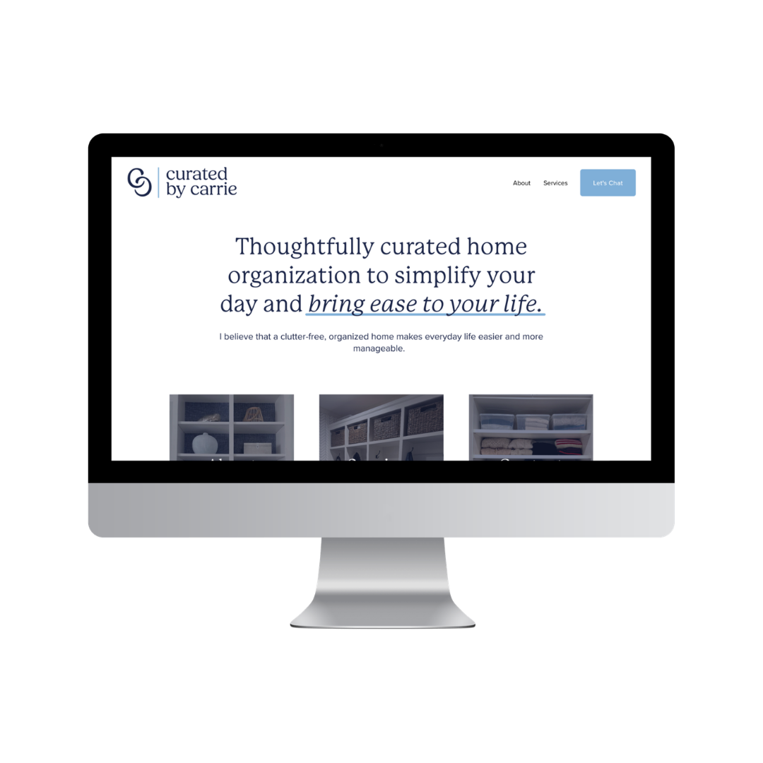 Curated by Carrie Squarespace website