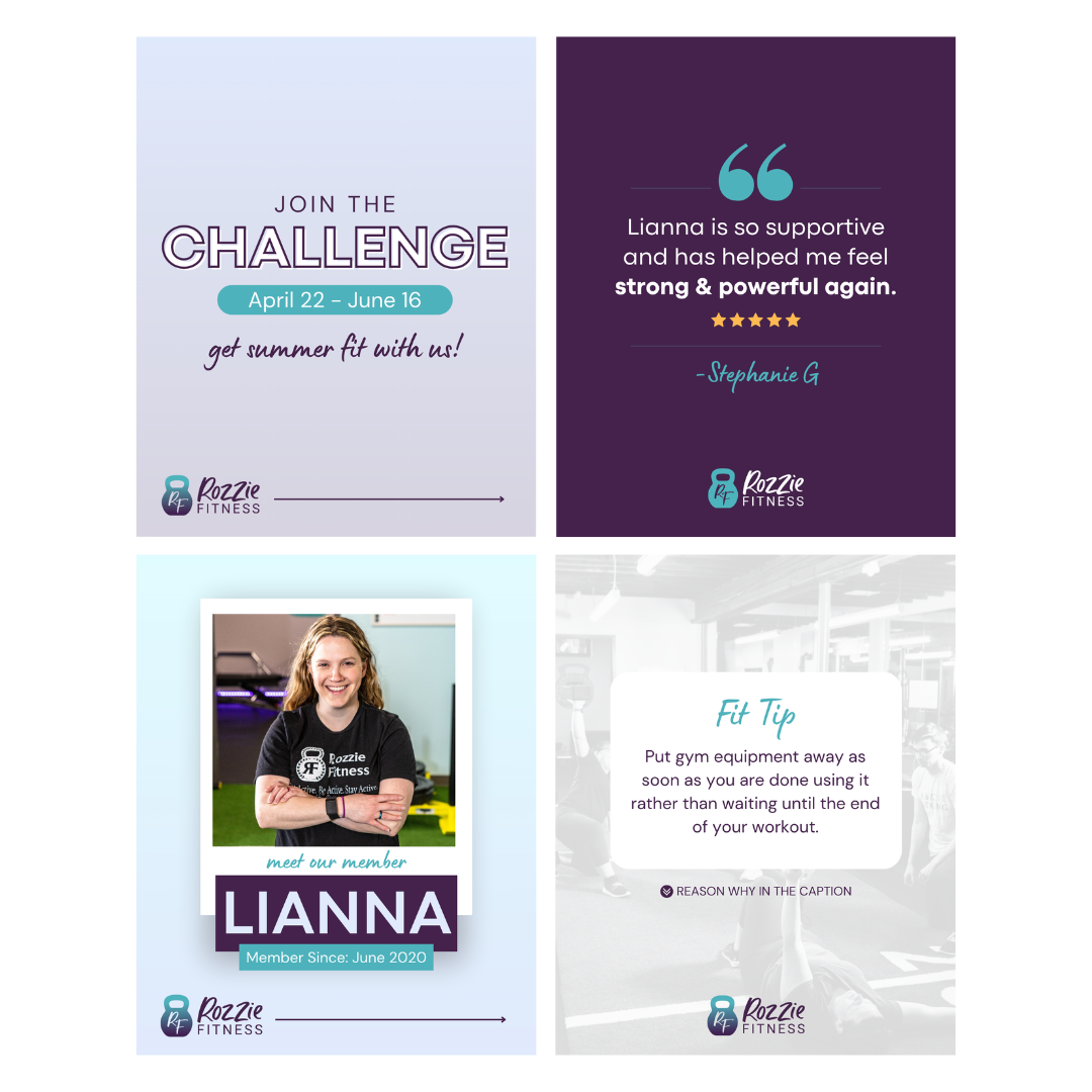 Fitness Canva social media template