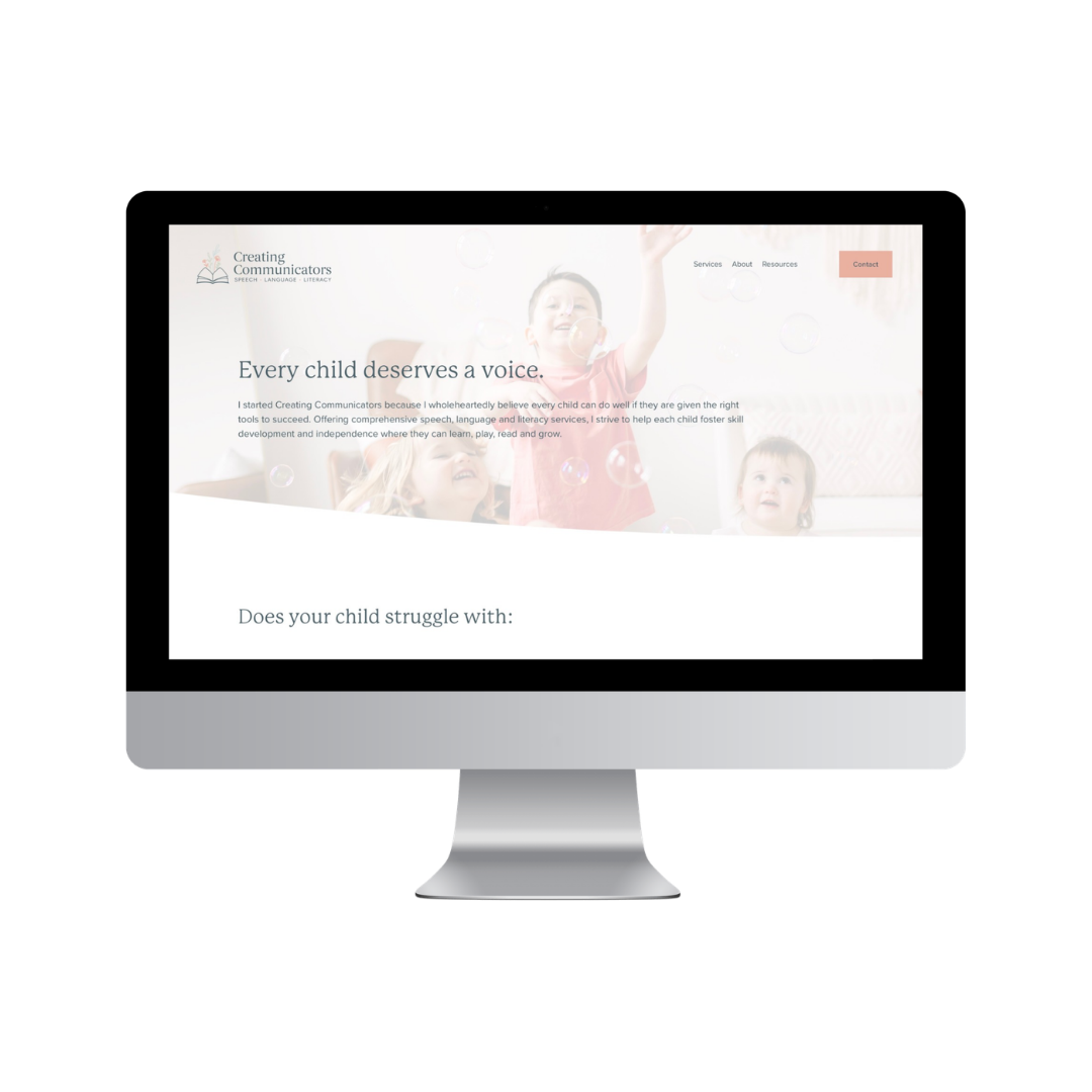 Creating Communicators Squarespace website