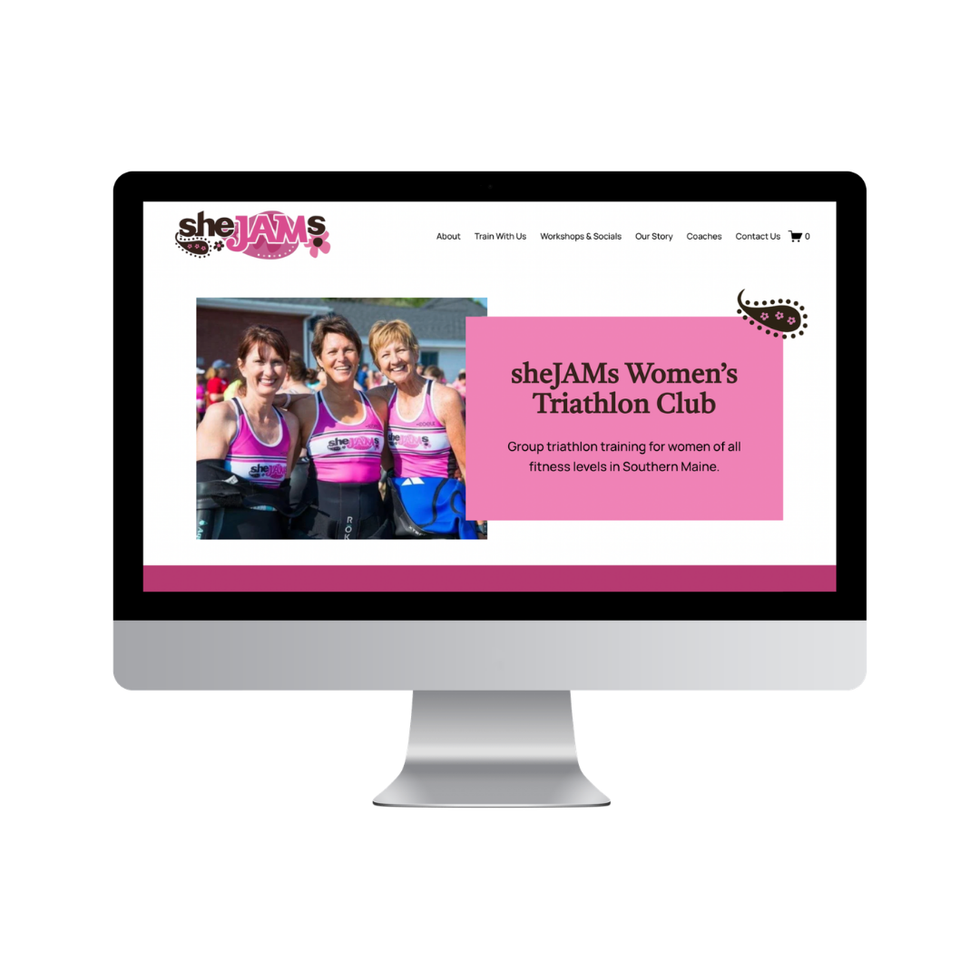 sheJAMs Squarespace website
