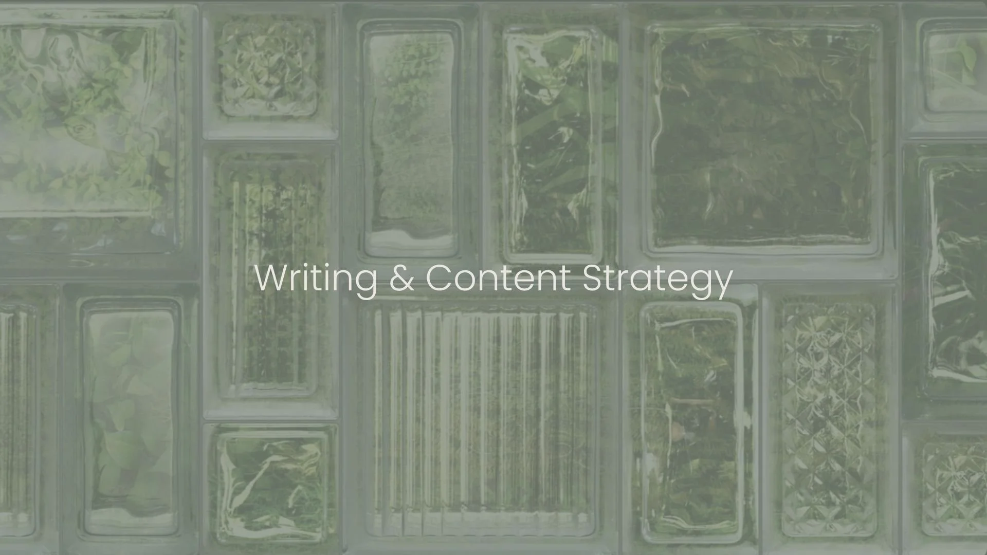 Writing & Content Strategy