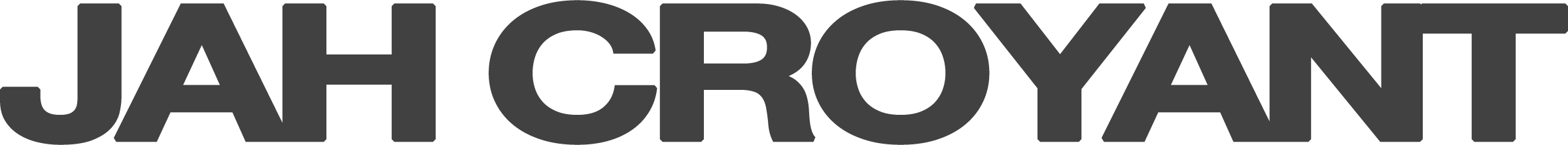 Text logo that says "JAH CROYTANT" in bold, black letters.