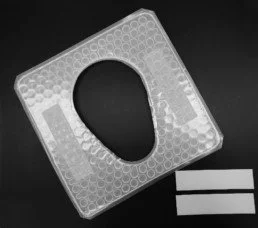 DIMENSIONAL COMMODE PAD, CLOSED