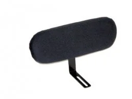 Black cushioned car headrest