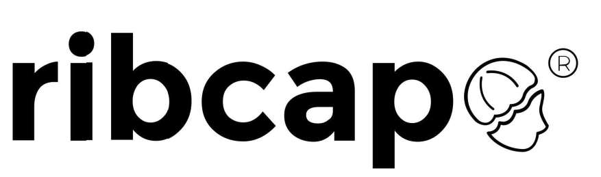 Ribcap logo with stylized helmet icon and registered trademark symbol