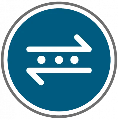 Traffic sign with arrows indicating two lanes moving in opposite directions.