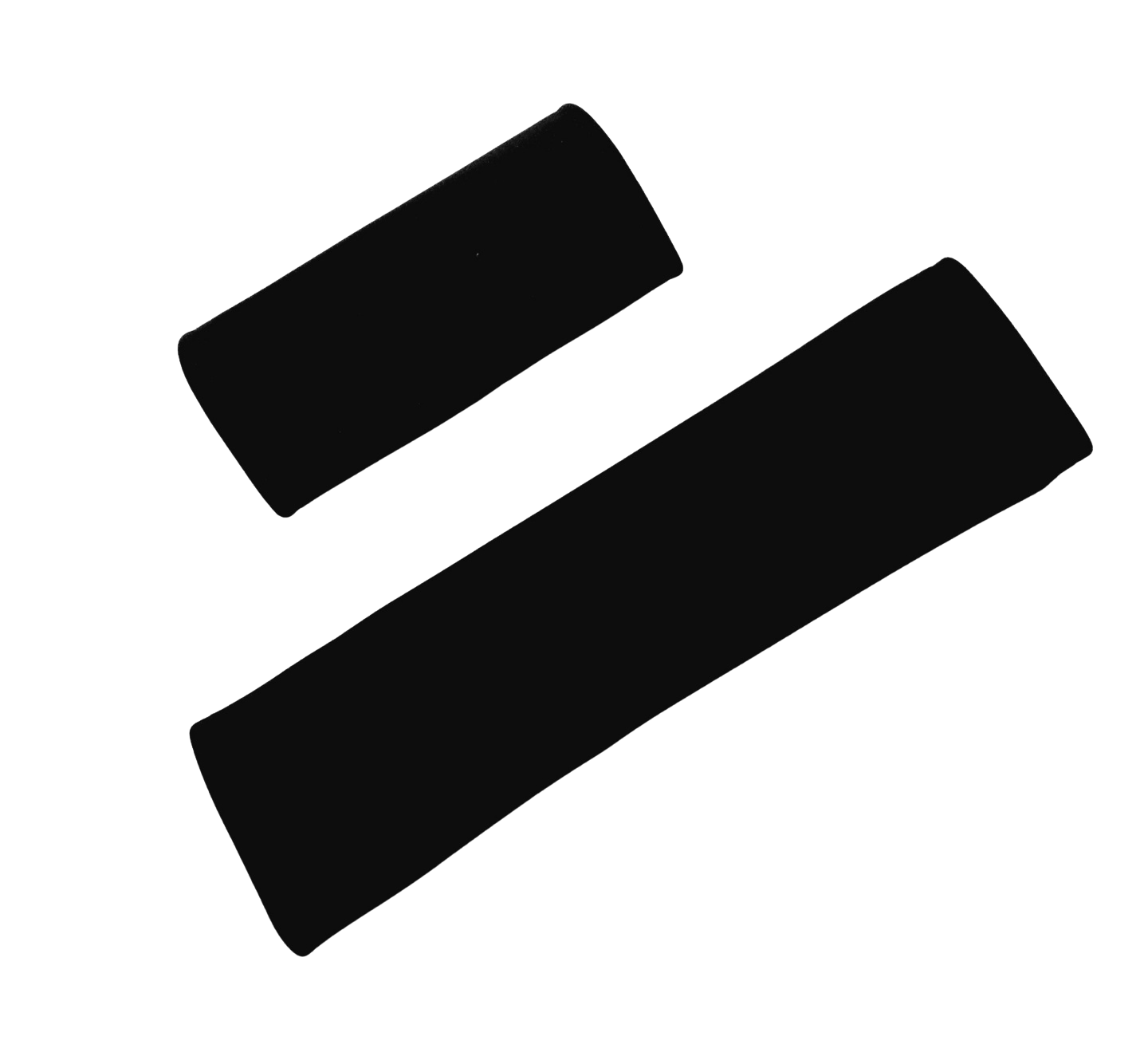 Black plastic hand grips or handles, possibly for gym equipment or tools.