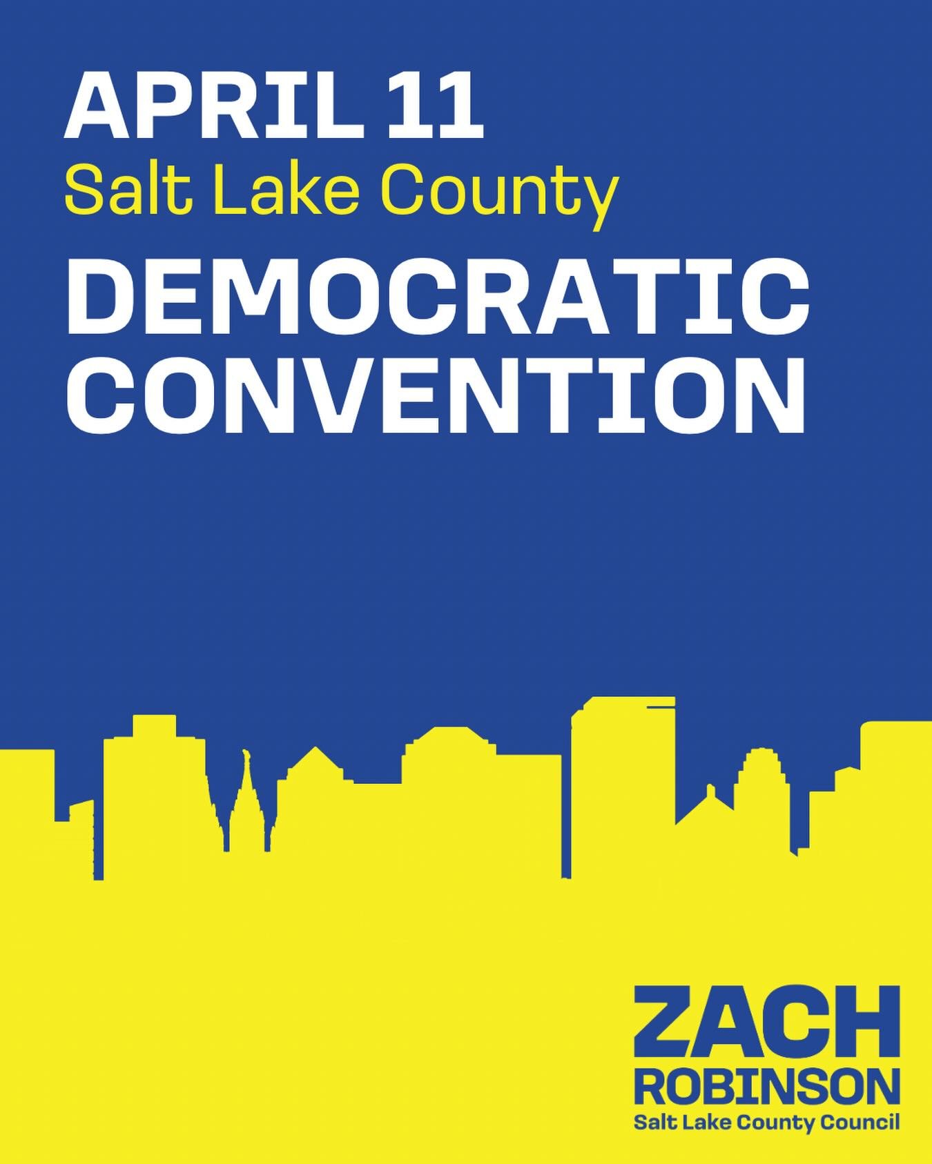 The Salt Lake County Democratic Convention is on April 11. I&rsquo;d love to see you there, and if you&rsquo;re a delegate, I&rsquo;d love to have your #1 vote! Let&rsquo;s show up, stand together, and keep building a better Salt Lake County.