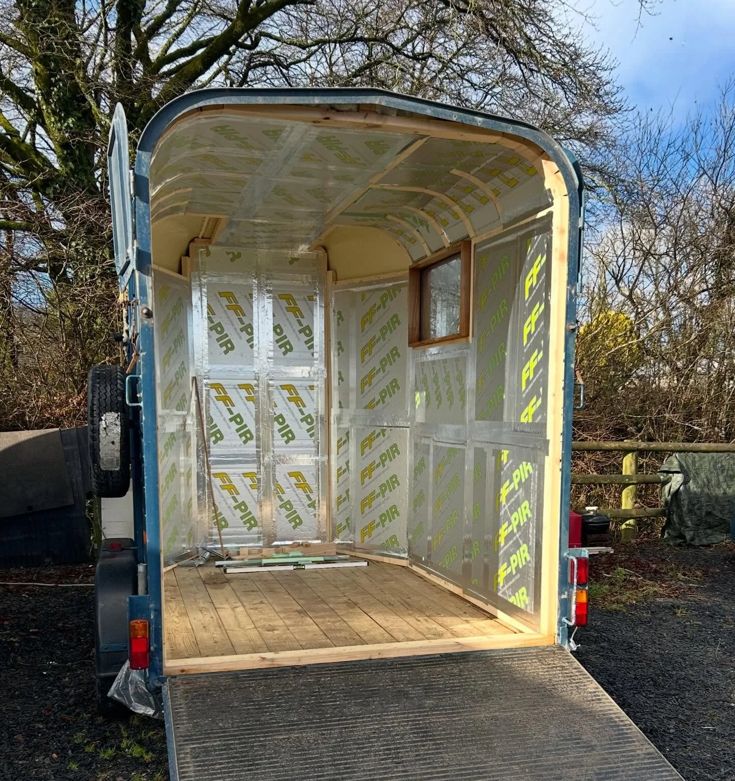 The insulation and stud work wall is finished! She&rsquo;s really coming to life now and we couldn&rsquo;t be more excited to install the floor and start cladding.

Devonian wind, frost and rain should definitely have come into our planning, but prog