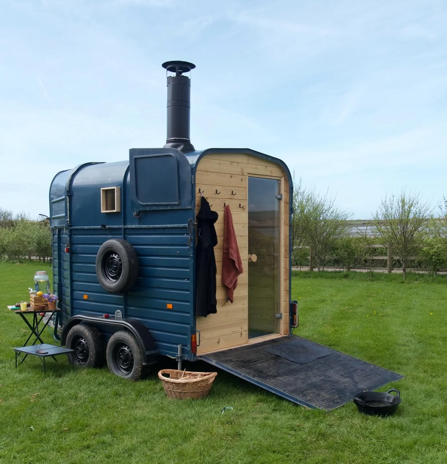 Yesterday was a special day 💛 The Drift Sauna had her first outing and we were delighted to have the opportunity to share it with our friends &amp; family. The build is complete, cold shower install in progress and we can&rsquo;t wait for the season