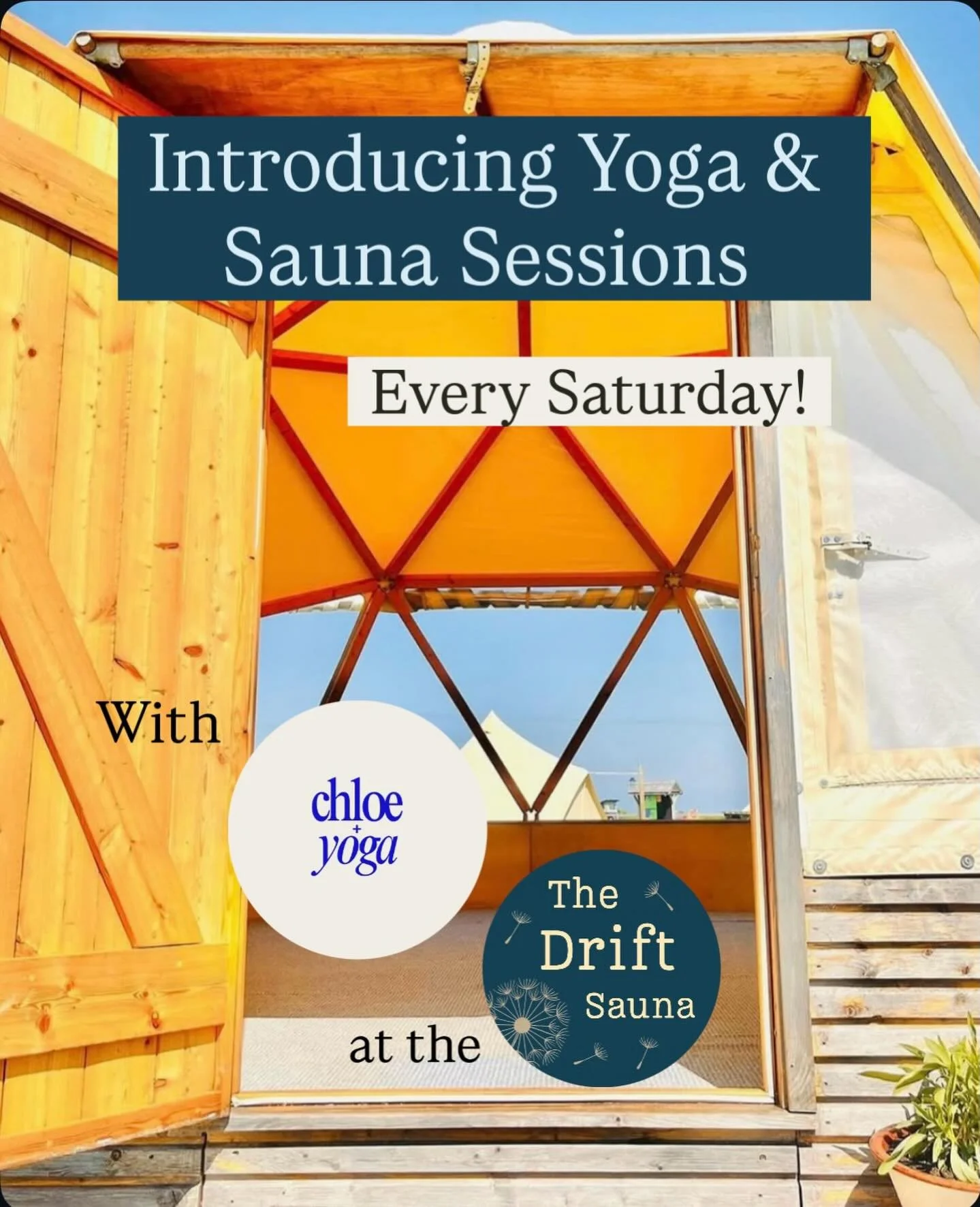 We are so excited to have teamed up with @chloe_and_yoga to bring you 2 hours of yoga &amp; sauna bliss every Saturday starting 9th May ~ 10:00 until 12:00 🧘

You can expect an hour of yoga, either in the geodome or out on the grass overlooking Bide
