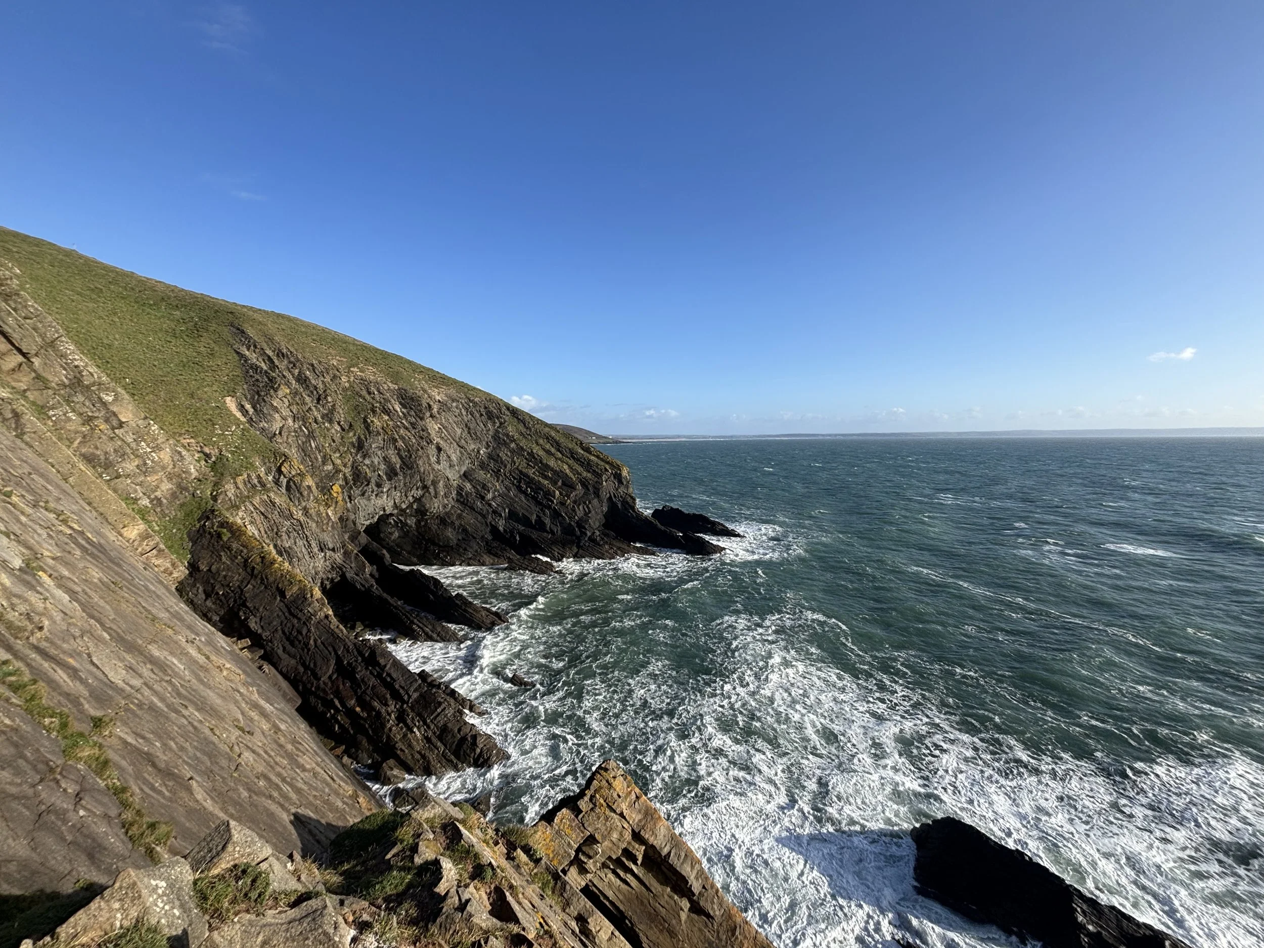 View of the cliffs at Hartland, nearby the Drift Sauna at Livit Adventures and Glamping, near Bideford, Appledore and Westward Ho!