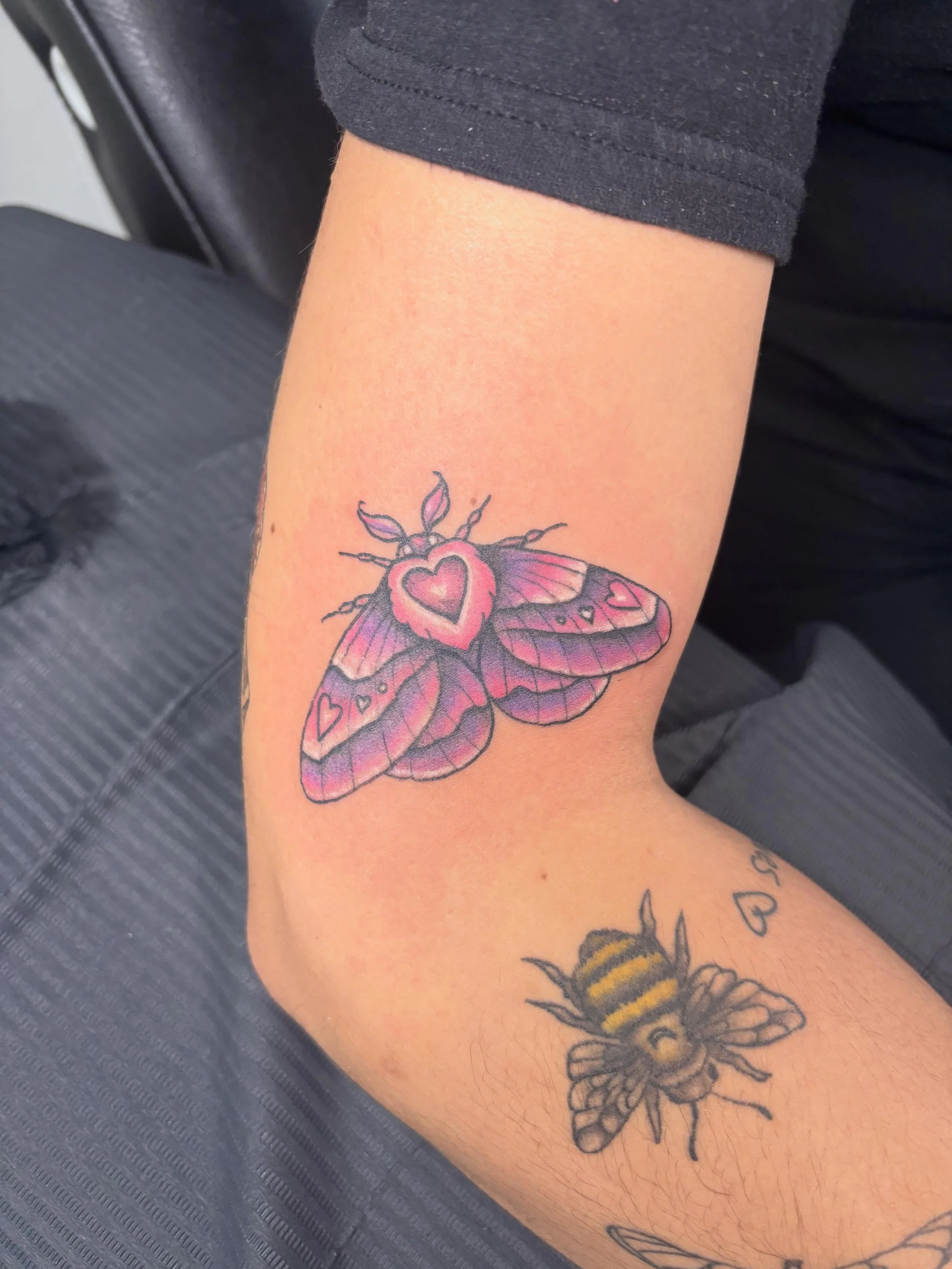 A fun walk in that added color to this design💜🦄🟣
This was a cutie addition for this client and we love how smooth it came out! 
Done by: @anniedoestatz 

You can book your next tattoo with Annie by clicking the link in our bio! 
#tattoo #tattooart
