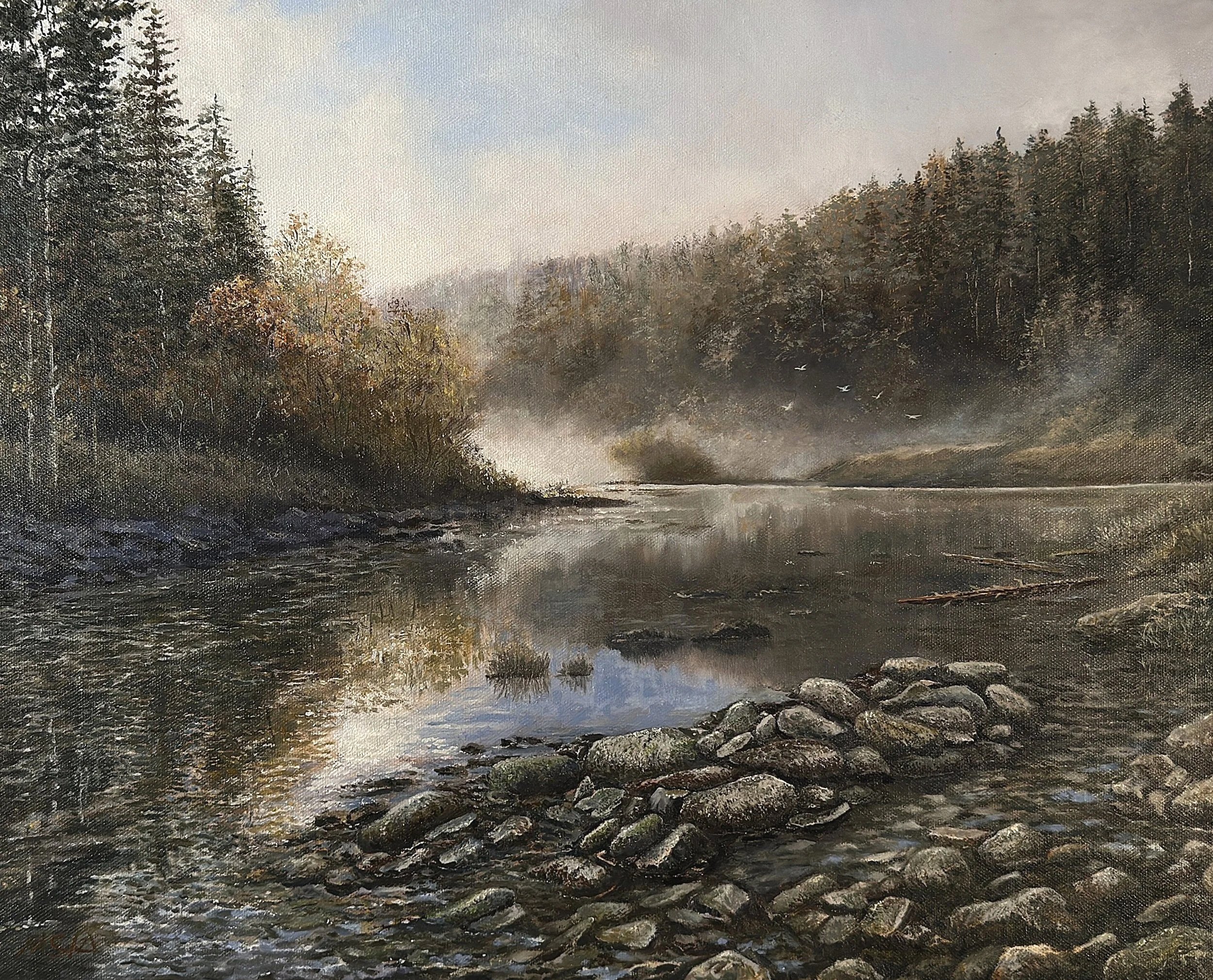  Quiet Water, Steady Stone  
16" × 20"&nbsp;&nbsp;&nbsp;&nbsp;&nbsp;&nbsp;&nbsp;&nbsp;&nbsp;2025