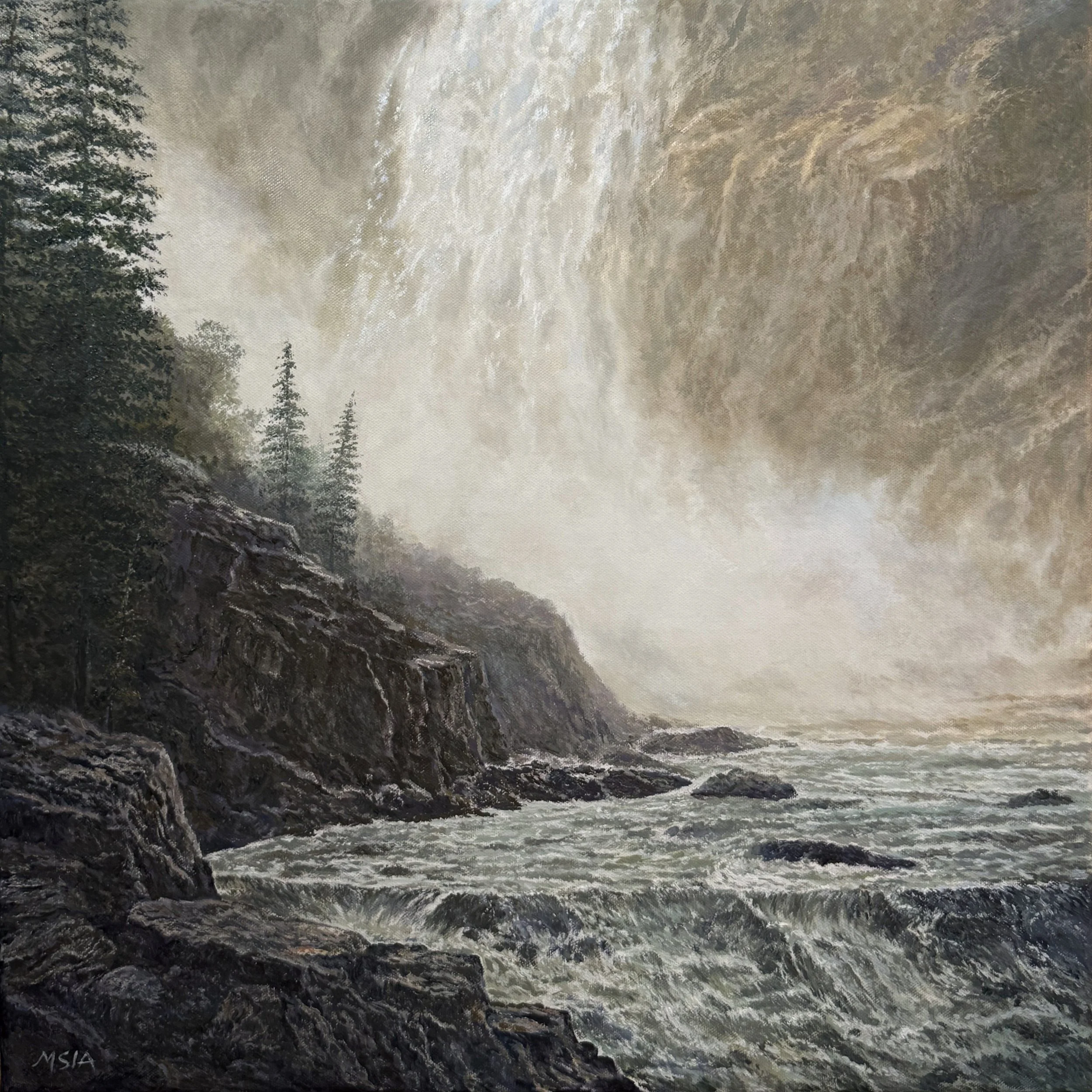 Manuel Sia_Falling Water, Morning Mist_20x20_oil on canvas_2026.JPG
