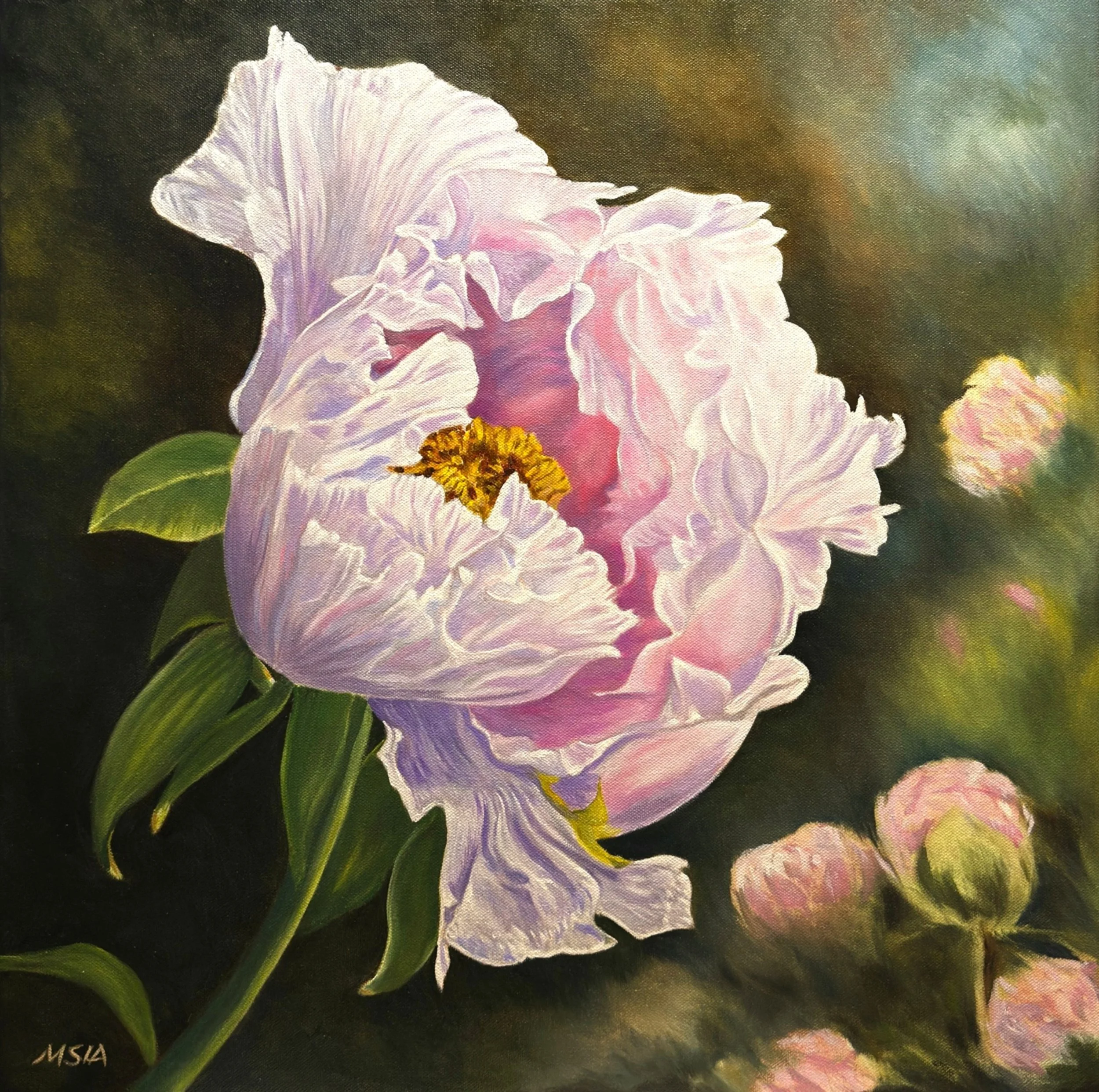  Peonies in Bloom  
20" × 20"&nbsp;&nbsp;&nbsp;&nbsp;&nbsp;&nbsp;&nbsp;&nbsp;&nbsp;2025&nbsp;&nbsp;&nbspExhibited/Accepted