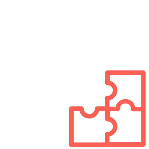 Icon of a person scratching head next to a speech bubble with a question mark and puzzle pieces.