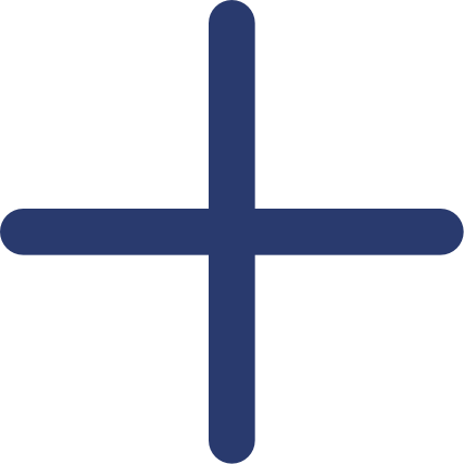 Blue plus sign symbol on white background