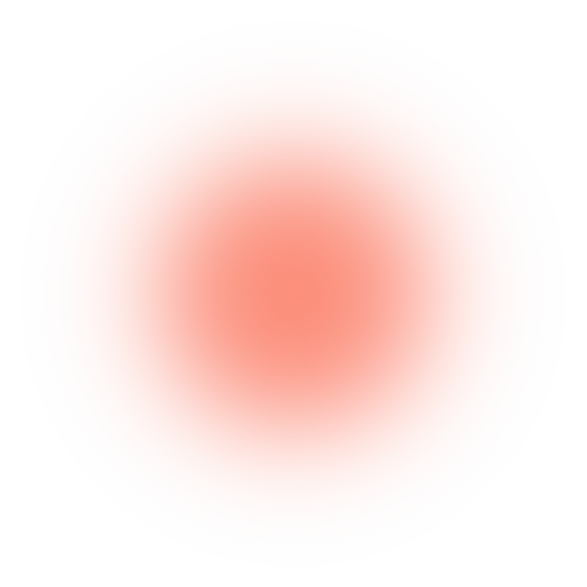 A large pink and red circular gradient, with a yellow outline, on a red background.