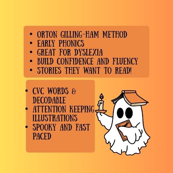 a ghost holding a little candle stick on his way to go read a spooky story