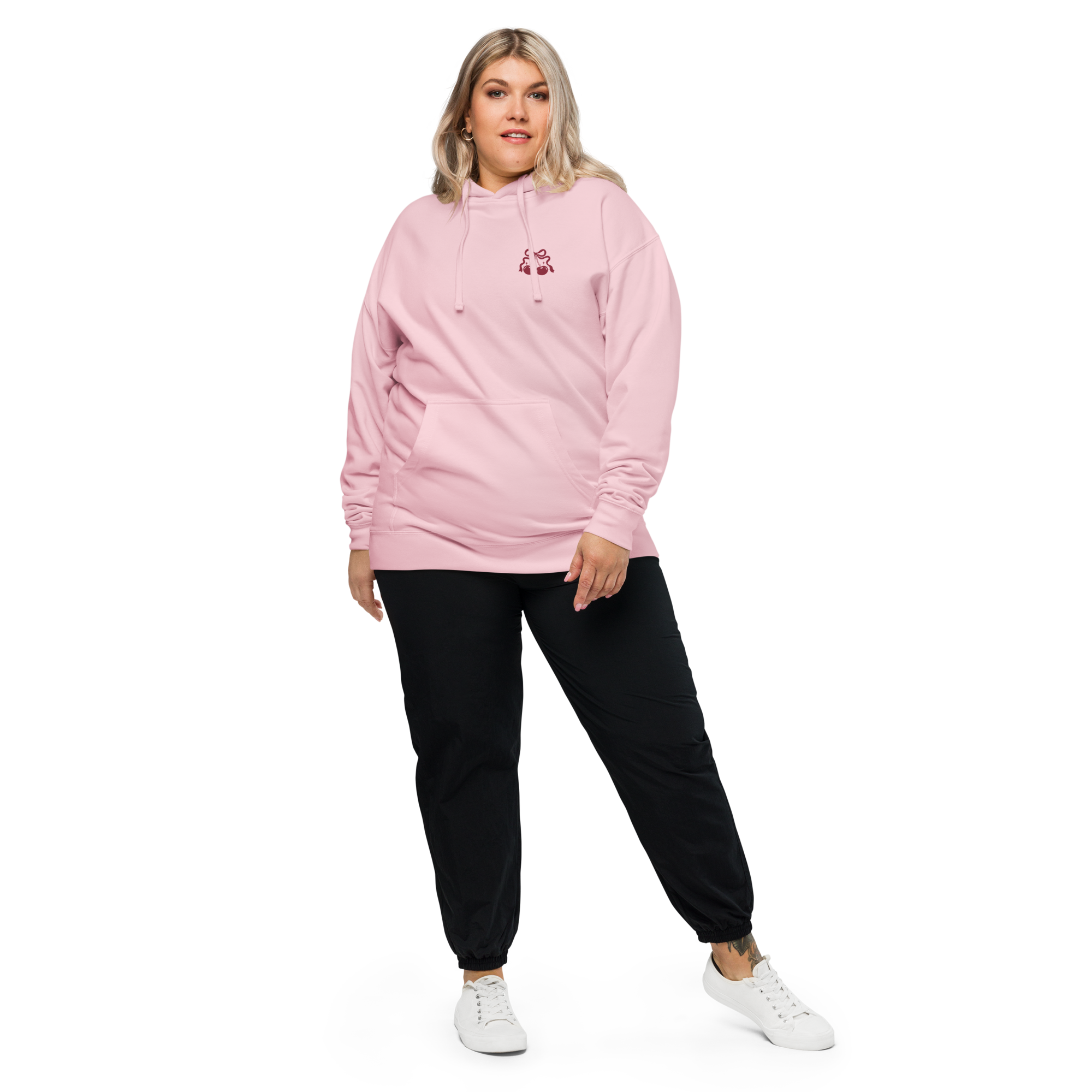 “The Pretty Please Hoodie — coquette women’s hoodie with cake & cherry design”