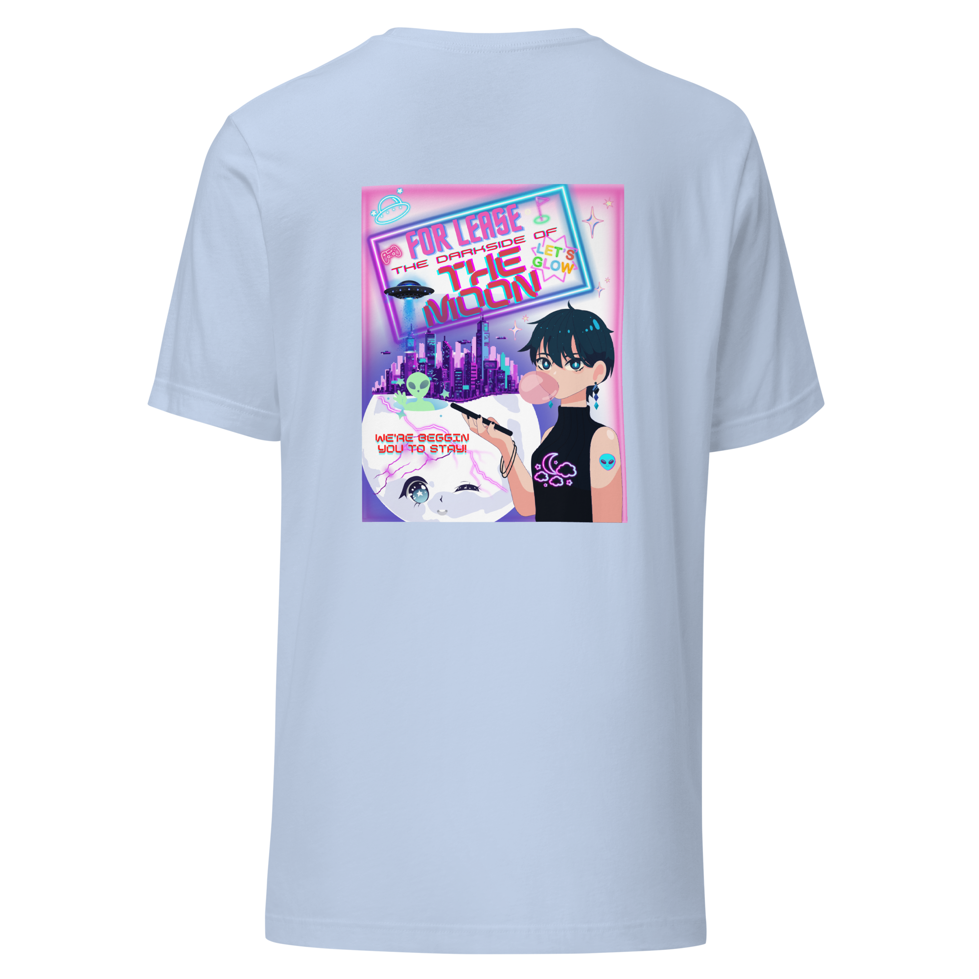 A moody pastel tee inspired by alternative music themes—dark, playful, and quietly self-aware. inspired by bring me the horizon