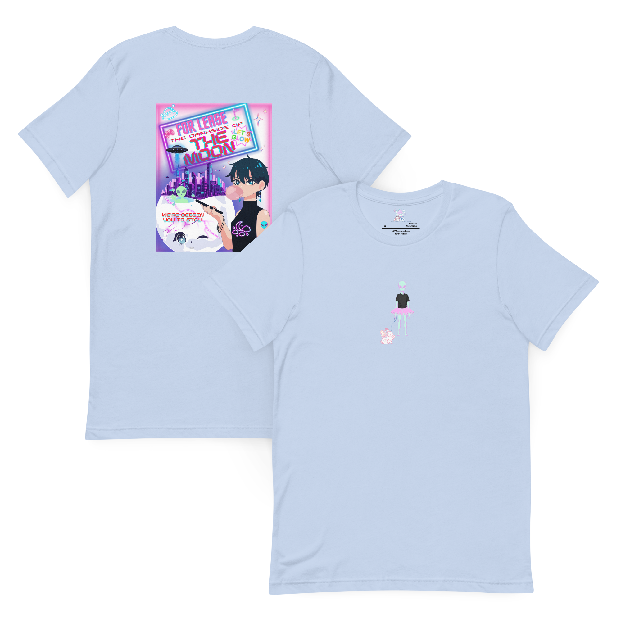 A moody pastel tee inspired by alternative music themes—dark, playful, and quietly self-aware. inspired by bring me the horizon