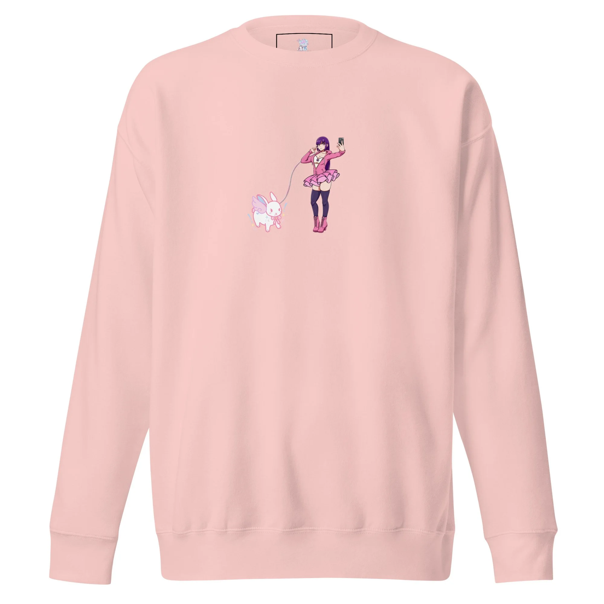 Punk ballerina warm-up sweatshirt with whimsical illustrated design