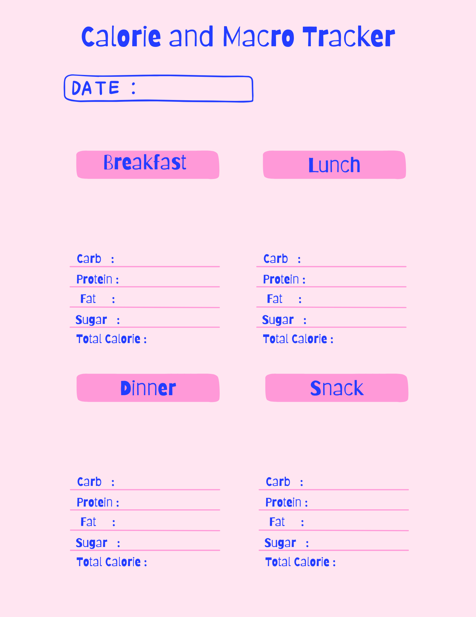 Daily Food Tracker