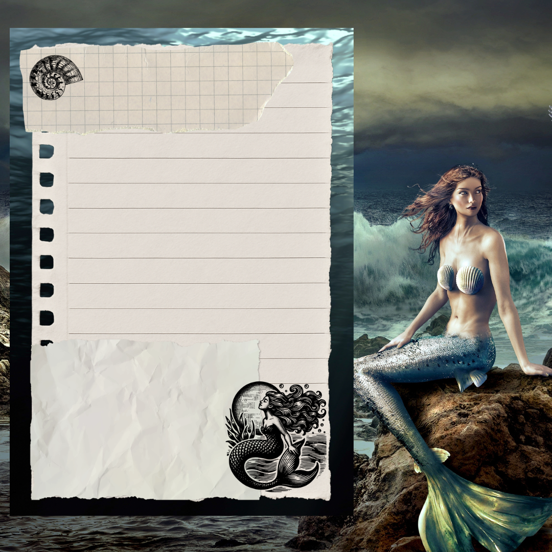 mermaid and siren stationery and journal pages (3).png