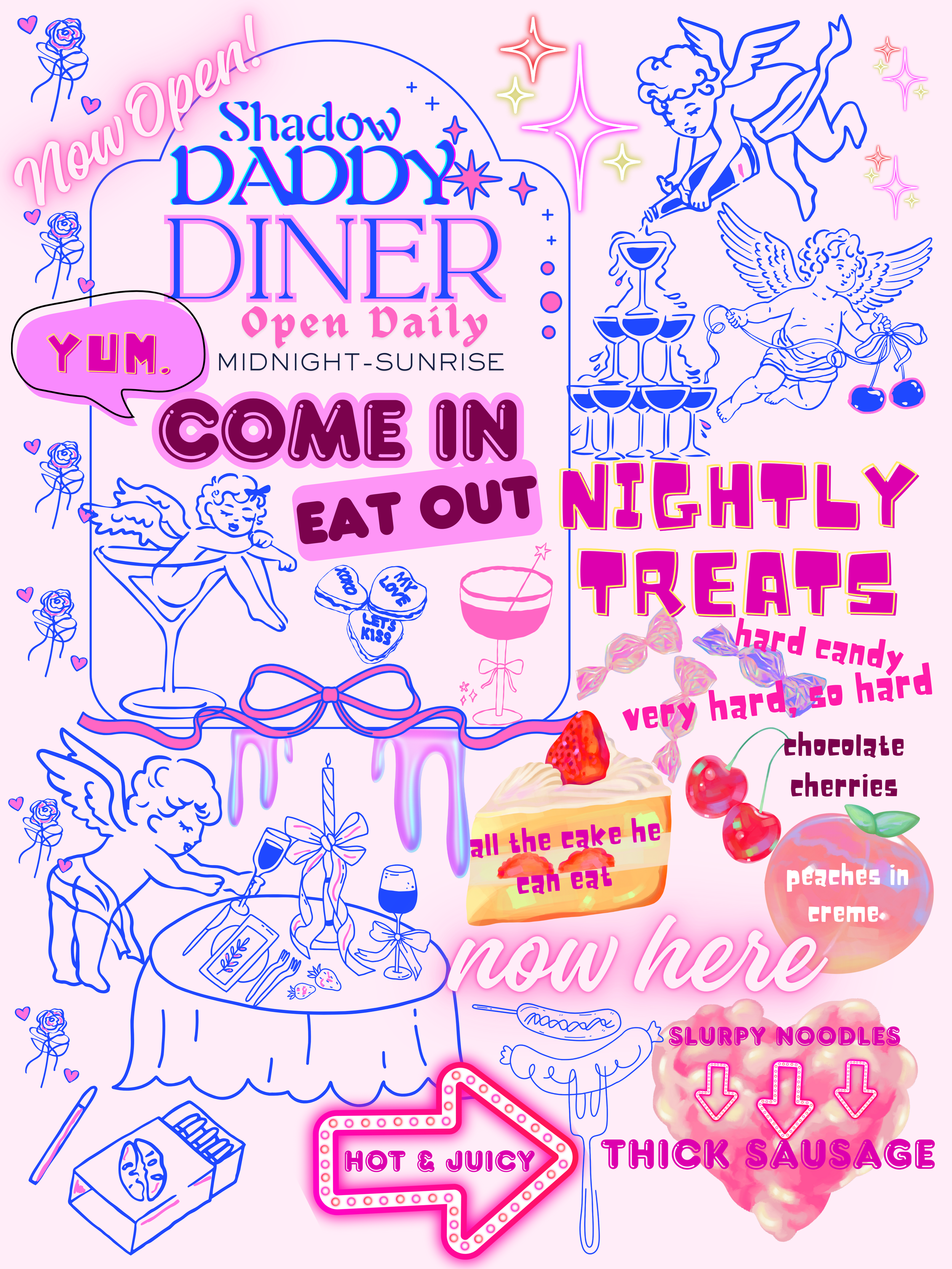 Shadow Daddy Diner — Bookish Digital Art Download