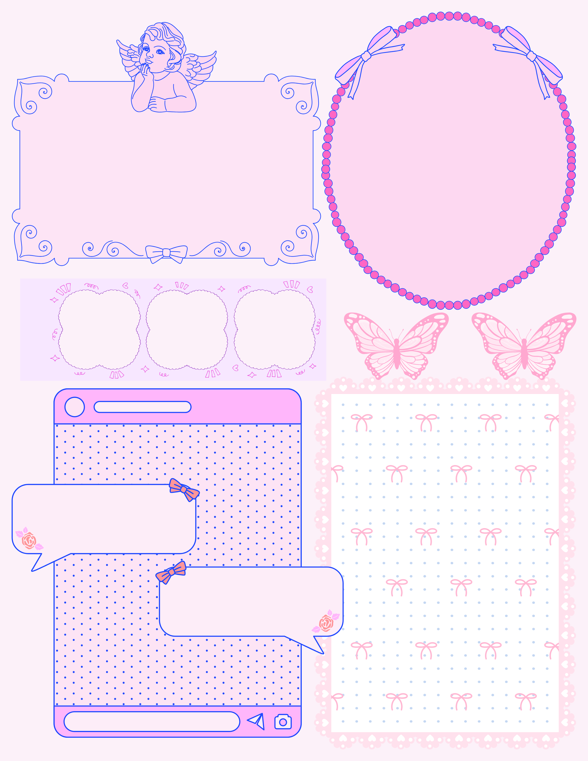 Coquette Day Dreamer Set Printable Digital Journal and Diary Pages