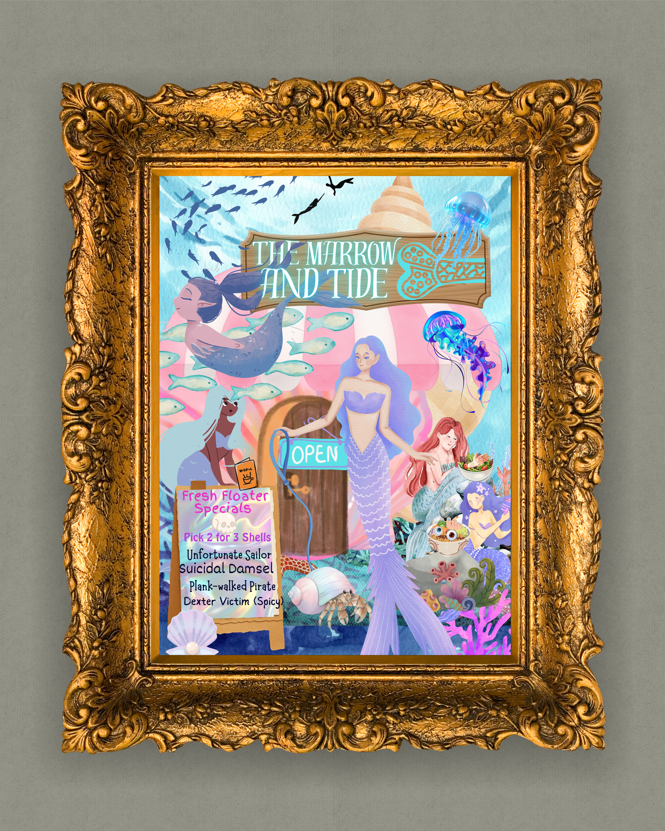 desktop whimsical mermaid art dark whimsy dark lore.png