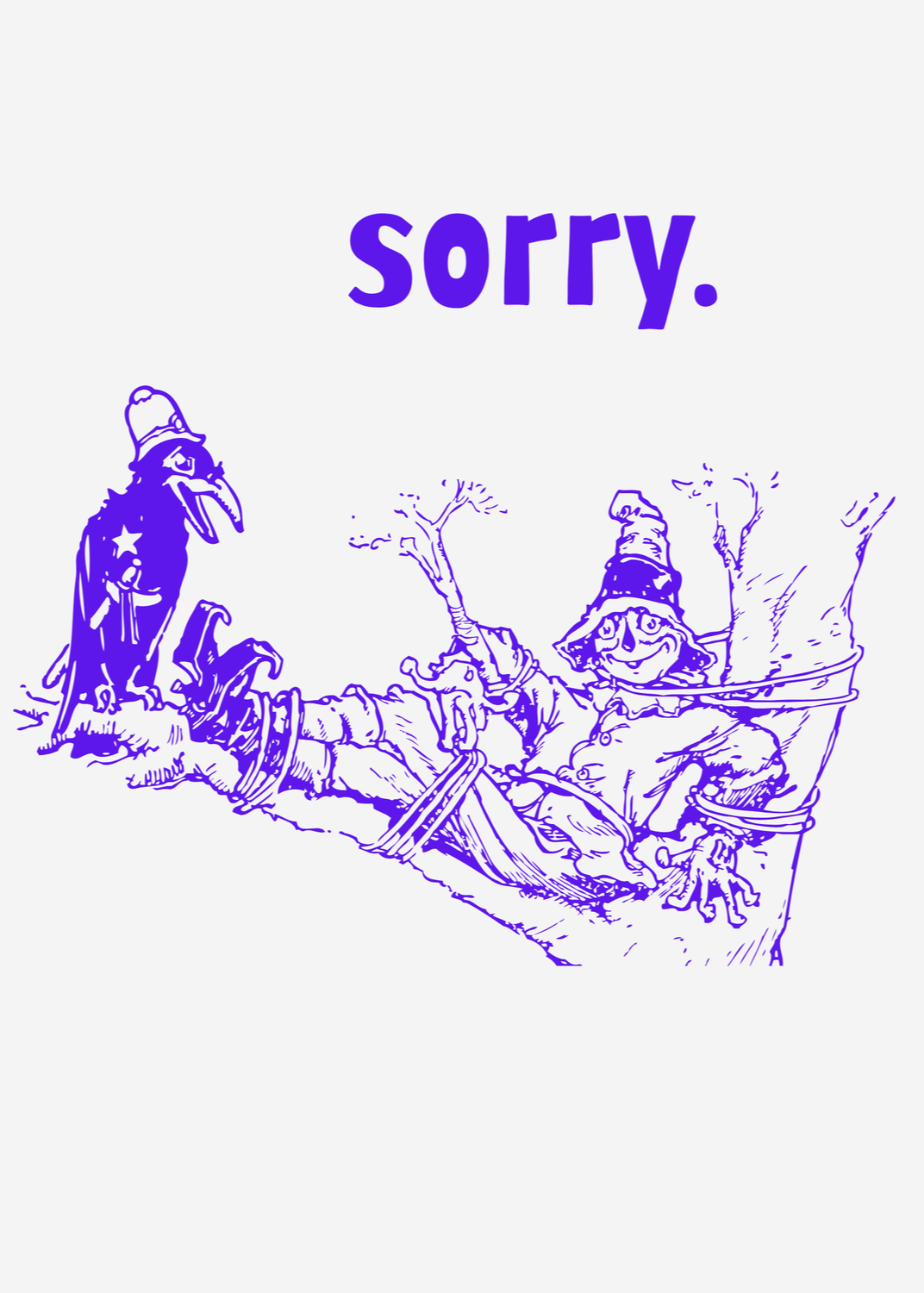 sketchy sentiments coquette digital greeting card with quirky illustration