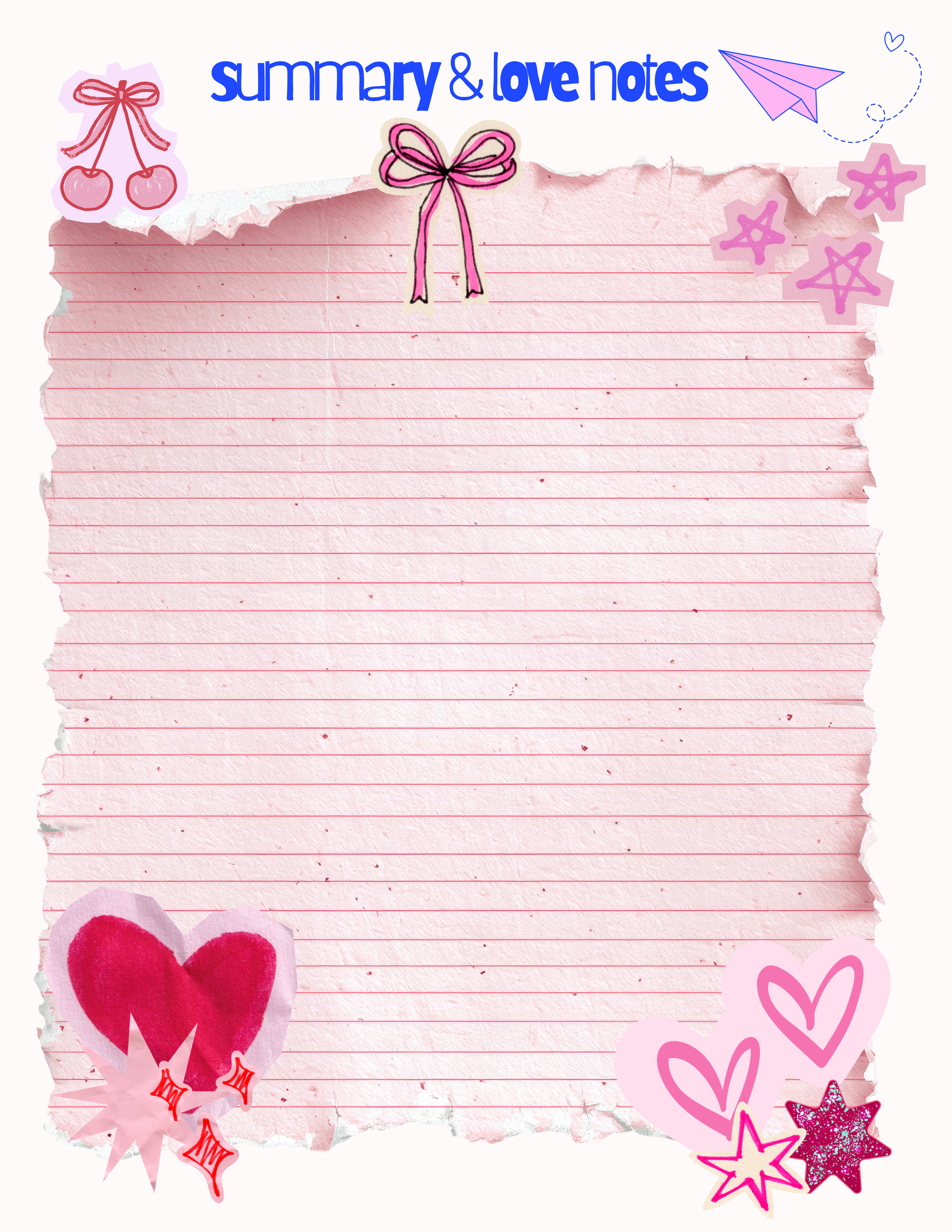 Printable cozy coquette journal pages for sharing stories with friends