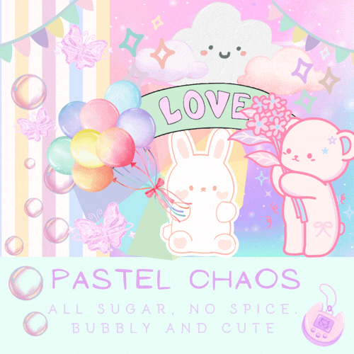 Pastel Chaos whimsical pastel clothing and edgy fan art fashion