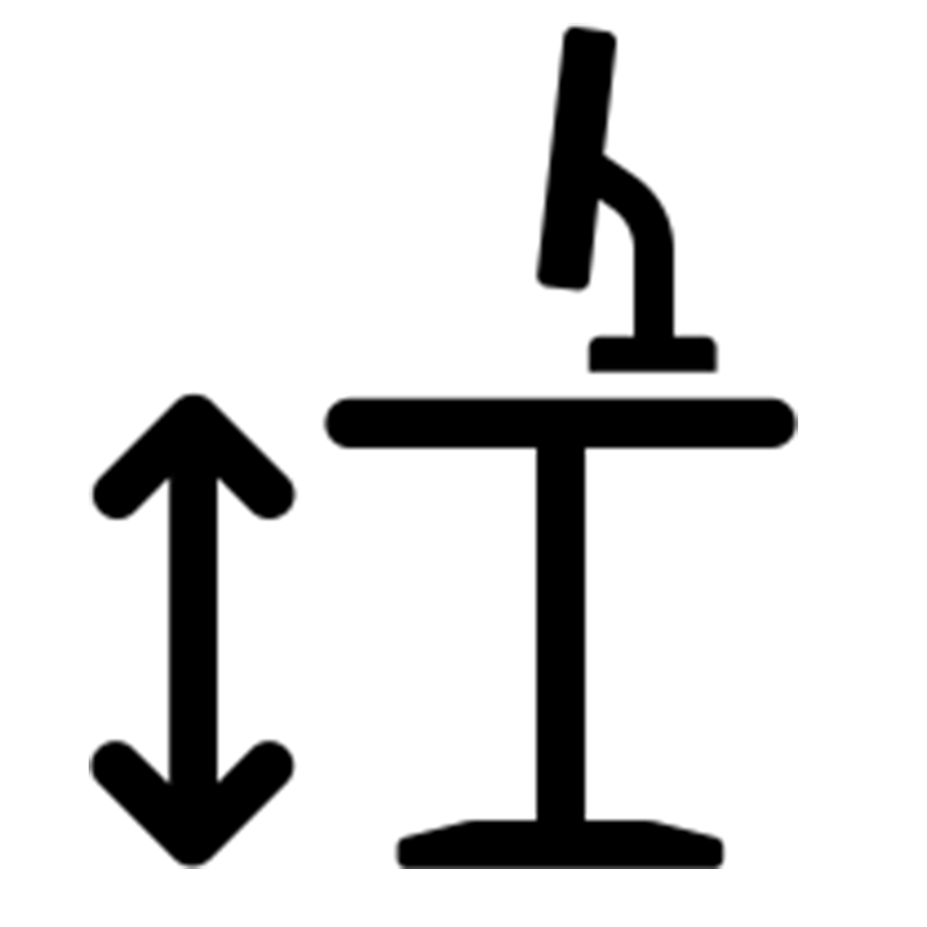 Sit/stand desk illustration.